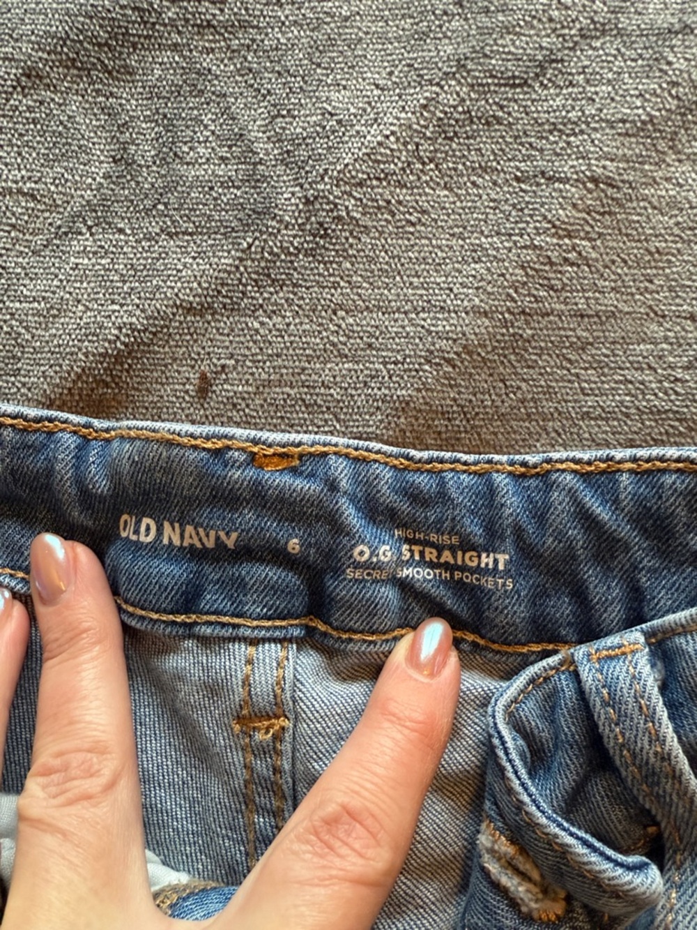 Old Navy Light Blue Distressed Denim Shorts - Picture 2 of 5
